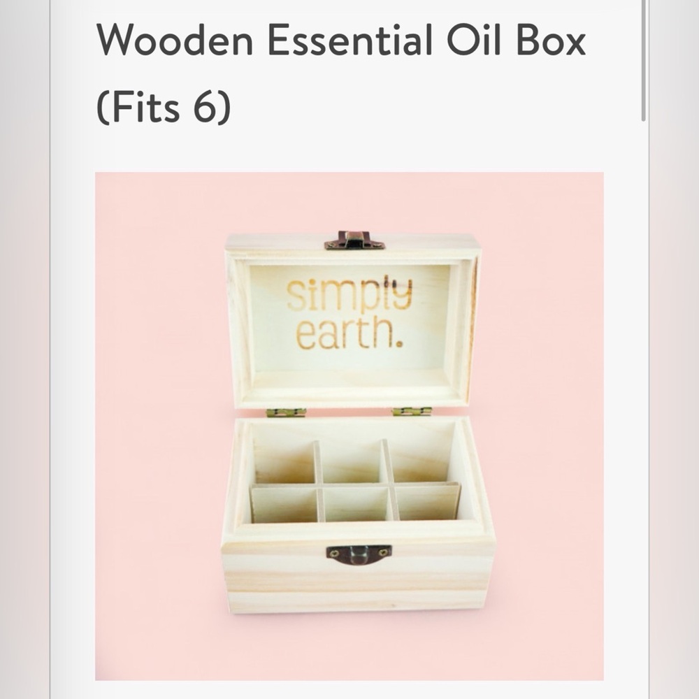 Natural Wood Essential Oil Storage Box - Pink